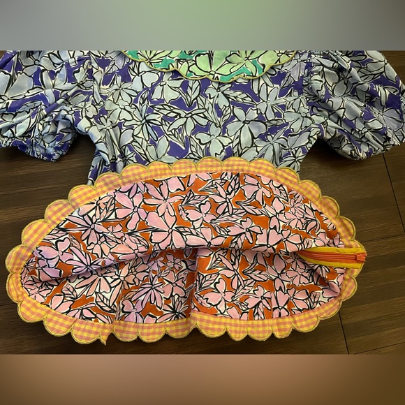 NWT CeliaB Harald XS peplum blouse- Gorgeous, bold colors! - Picture 8 of 9